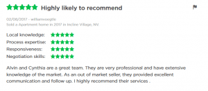 Incline Village Real Estate Agent Reviews