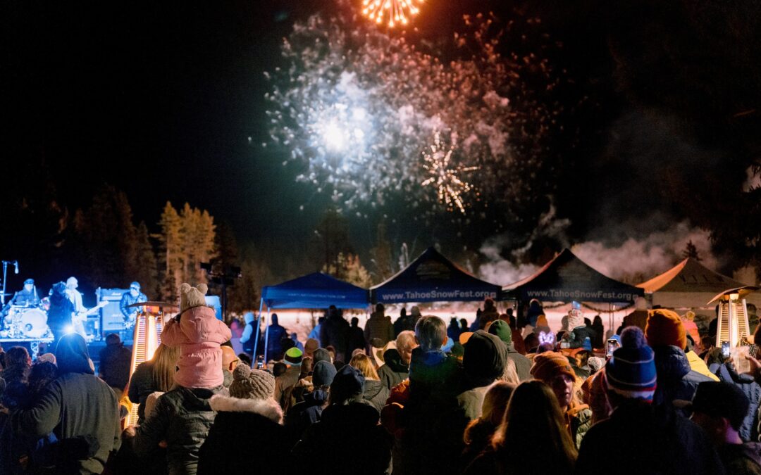 Fireworks at the North lake Tahoe Snowfest
